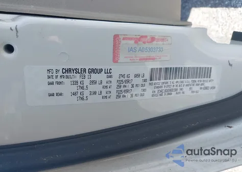 2013 Chrysler Town & Country Touring from USA, damaged, VIN 2C4RC1BG0DR691900